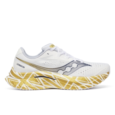Saucony Men's Endorphin Speed 4 White/Gold รองเท้าวิ่งถนน