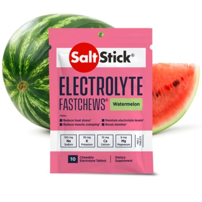 SaltStick FastChews Watermelon 10ct อิเล็กโทรไลต์ชนิดเม็ดแบบเคี้ยว
