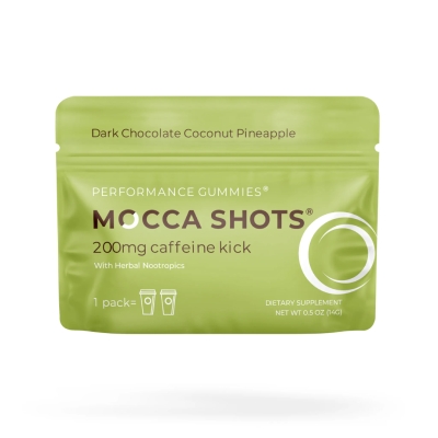 Seattle Gummy - Mocca Shot Dark Chocolate Coconut Pineapple เยลลี่พลังงานพร้อมคาเฟอีน