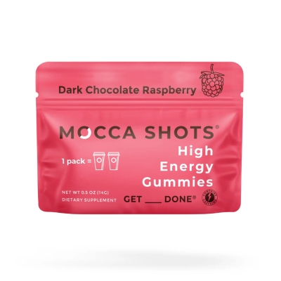 Seattle Gummy - Mocca Shot Dark Chocolate Raspberry เยลลี่พลังงานพร้อมคาเฟอีน