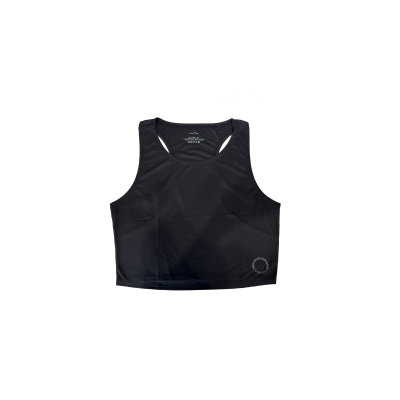 Shrpath Women's Light Running Crop Top Black SH1011 เสื้อครอป น้ำหนักเบา Shrpath ระบายอากาศสูงสุด ใส่สบาย