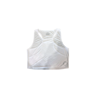 Shrpath Women's Light Running Crop Top White SH1011 เสื้อครอป น้ำหนักเบา Shrpath ระบายอากาศสูงสุด ใส่สบาย
