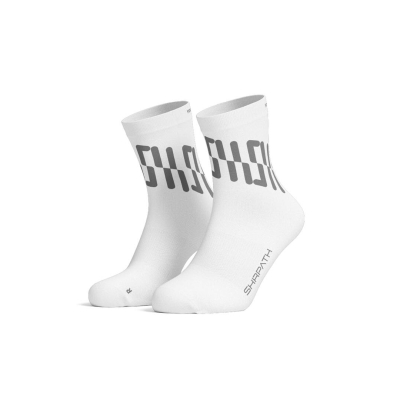 Shrpath Running Socks - Quarter Length White ถุงเท้าวิ่ง (ยาวคลุมข้อเท้า)