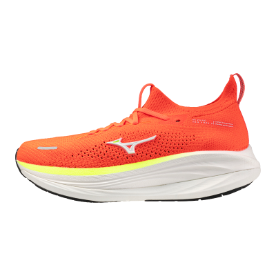 Mizuno Men's Neo Vista 3 Lava Orange / White / Lima Pulp รองเท้าวิ่งผู้ชายสาย Super Trainer