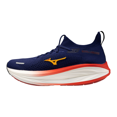 Mizuno Men's Neo Vista 3 Beacon Blue / Artsan's Gold / Tomato Puree รองเท้าวิ่งผู้ชายสาย Super Trainer