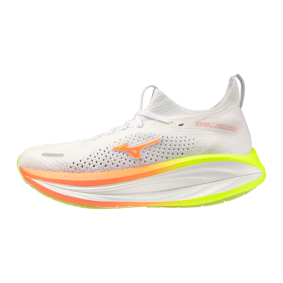 Mizuno Women's Neo Vista 3 White / Flamingo Coral / Lime Pulp รองเท้าวิ่งผู้หญิงสาย Super Trainer