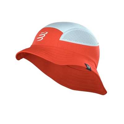 Compressport Stayfresh Ice Bob - Tigerlily/Star White หมวกวิ่งเทรล