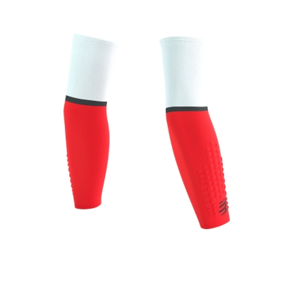 Compressport Armforce Ultralight White/Fluo Red ปลอกแขน