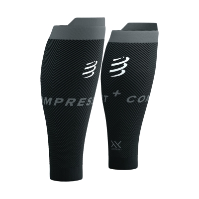 Compressport R2 Oxygen Black/Steel Grey ปลอกขารัดน่อง