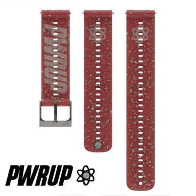 Suunto 22mm Athletic 6 Silicone Strap PWRUP Red S+M | สายซิลิโคนลิมิเต็ดเอดิชั่น สีแดง