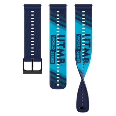 Suunto 22mm Athletic 6 Silicone Strap UTMB World Series Navy Blue S+M