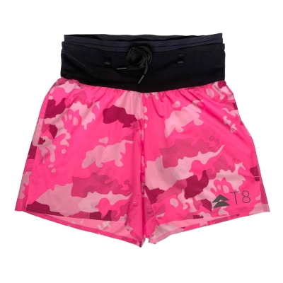 T8 Men's Sherpa Shorts Pink Camo กางเกงวิ่งสำหรับผู้ชาย