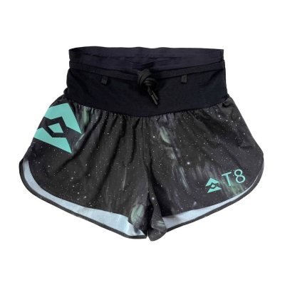 T8 Women's Sherpa Shorts - Aurora | กางเกงวิ่งหญิงพร้อมช่องเก็บของรอบเอว