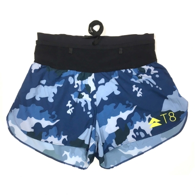 T8 Women's Sherpa Shorts Blue Camo กางเกงวิ่งสำหรับผู้หญิง