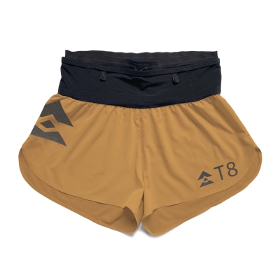 T8 Women's Sherpa Shorts Gold กางเกงวิ่งสำหรับผู้หญิง