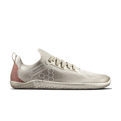 Vivobarefoot Men's Primus Lite Knit Silver Birch รองเท้าออกกำลังกาย