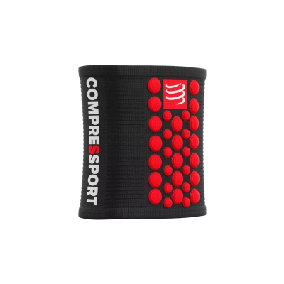 Compressport Sweatbands 3D.Dots Black/Red สายรัดข้อมือซับเหงื่อ