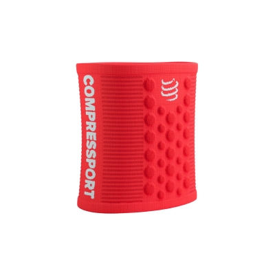 Compressport Sweatbands 3D.Dots Fluo Red/White สายรัดข้อมือซับเหงื่อ