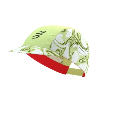 Compressport Pro Racing Cap Green Camo/Fluo Red หมวกวิ่ง