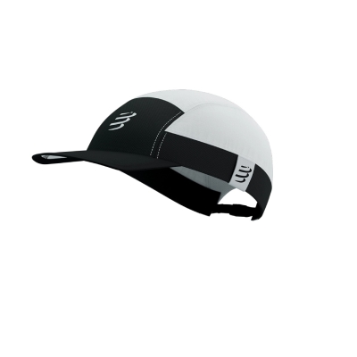 Compressport 5 Panel Light Cap White/Black หมวกวิ่ง