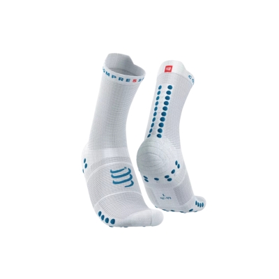 Compressport Pro Racing Socks v4.0 Run High White/Blues