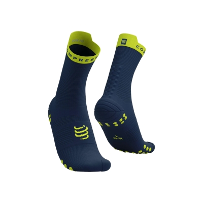 Compressport Pro Racing Socks v4.0 Run High Blues/Green Sheen