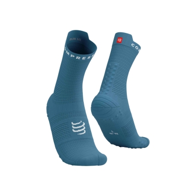 Compressport Pro Racing Socks v4.0 Run High Niagara Blue/White