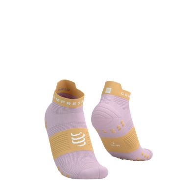 Compressport Pro Racing Socks v4.0 Run Low Roseate/Buff Orange ถุงเท้าวิ่ง