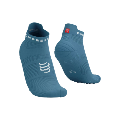 Compressport Pro Racing Socks v4.0 Run Low Niagara Blue/White