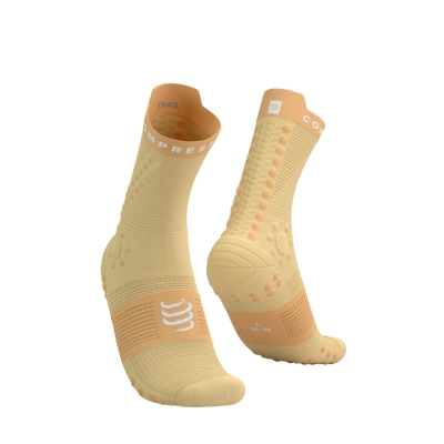 Compressport Pro Racing Socks v4.0 Trail Impala/Buff Orange ถุงเท้าวิ่งเทรล