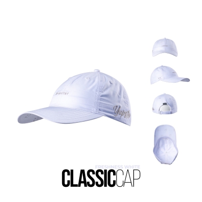 Yupster Classic cap (Brim 8 cm) Freshness White หมวกวิ่งปีกยาว
