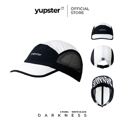 Yupster Darkness 24 Collection - 5 Panels Cap - Black/White : Twilight split หมวกกันแดด