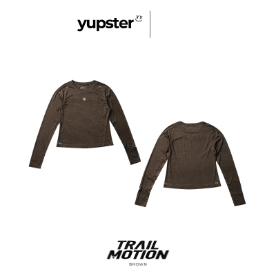Yupster Running Long Sleeves T-shirt Trail Motion Collection - Women - Brown เสื้อวิ่งแขนยาว