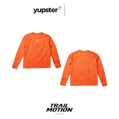 Yupster Running Long Sleeves T-shirt Trail Motion Collection - Men - Orange เสื้อวิ่งแขนยาว
