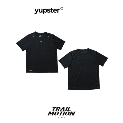 Yupster Running T-shirt Trail Motion Collection - Men - Black เสื้อวิ่งผู้ชาย
