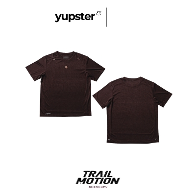 Yupster Running T-shirt Trail Motion Collection - Men - Burgundy เสื้อวิ่งผู้ชาย