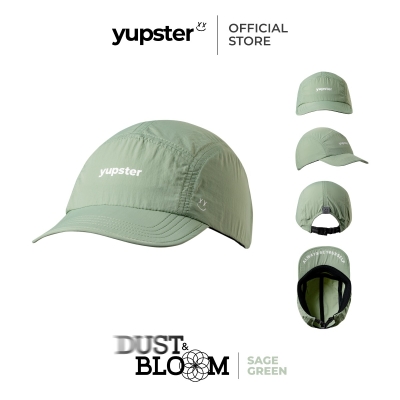Yupster - Dust & Bloom Series Sage Green 5 Panels | หมวกวิ่ง