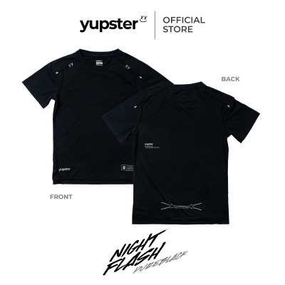 Yupster Running T-Shirt NightFlash Collection PureBlack เสื้อวิ่งสะท้อนแสง