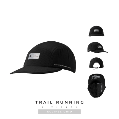 Yupster Trail Running Division 25 5 Panels cap Eclipse Grid หมวกวิ่งเทรล