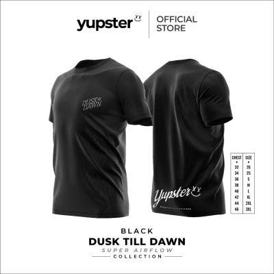 Yupster Running T-shirt - Super Airflow Collection - DuskTilDawn Black | เสื้อวิ่งระบายอากาศขั้นสุด