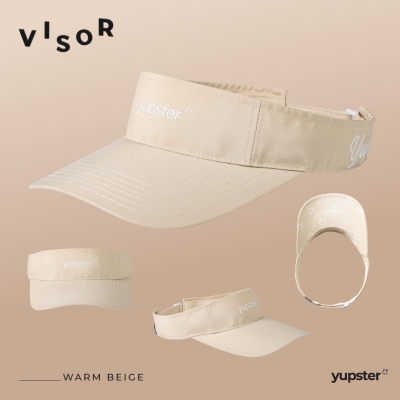 Yupster Visor ClearFlow Warm Beige หมวกไวเซอร์น้ำหนักเบา