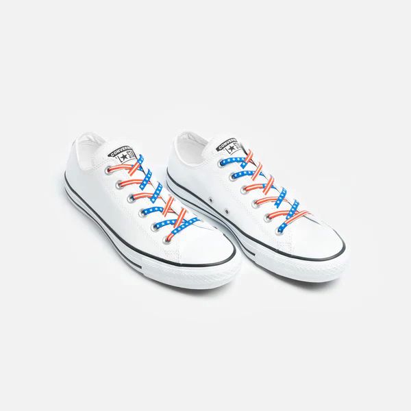 Xpand Original No-Tie Flat Lacing System-Usa Pattern เชือกรองเท้าแบบไม่ต้องผูก