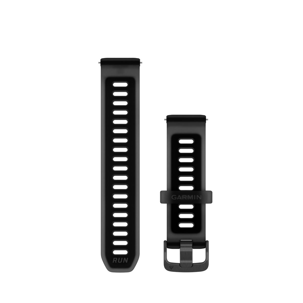 Garmin Forerunner 570 - 42mm Quick Release Bands (20 mm) Translucent Black/Black with Slate Hardware