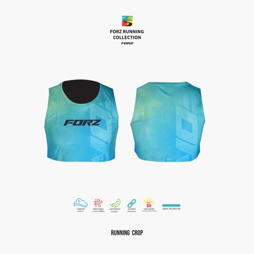Forz Running Crop Green เสื้อวิ่ง