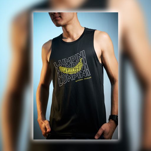 Tank Top Lumpini Bangkok Black เสื้อกล้าม