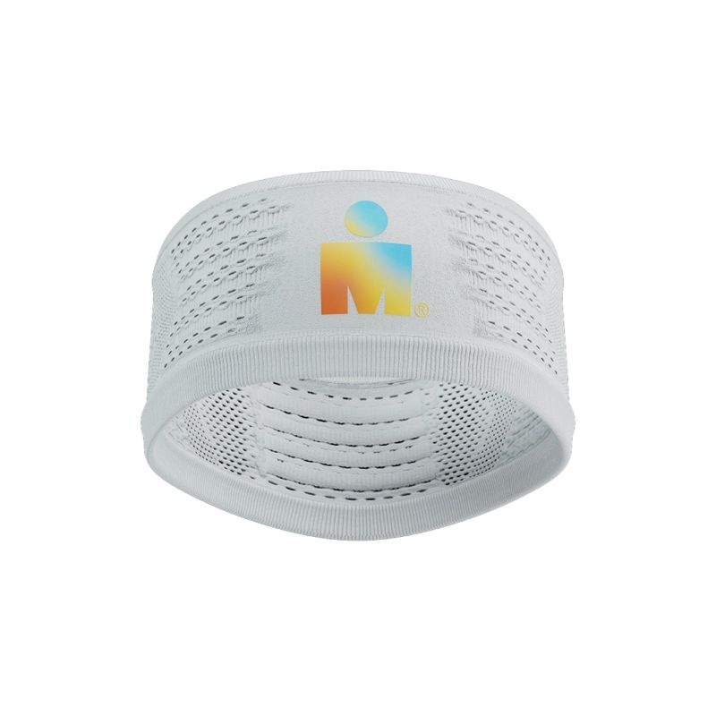 Compressport Headband On/Off - Ironman 2025 - L1 Uniq Size White (ที่คาดศีรษะ Ironman Edition)