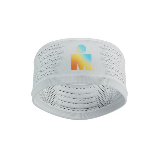 Compressport Headband On/Off - Ironman 2025 - L1 Uniq Size White (ที่คาดศีรษะ Ironman Edition)