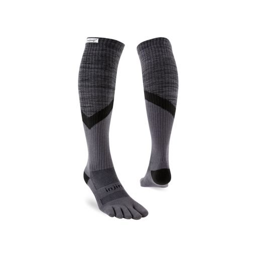 Injinji Trail Midweight Over the Calf Granite ถุงเท้าแยกนิ้ว (สูงถึงใต้เข่า)