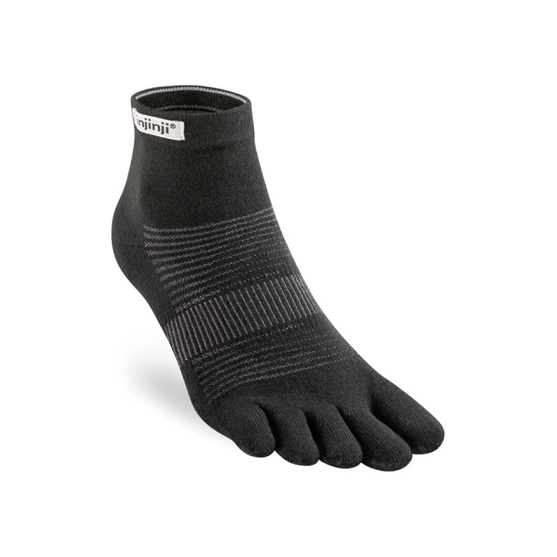 Injinji Run Lightweight Mini-Crew Black ถุงเท้าวิ่งแบบแยกนิ้ว
