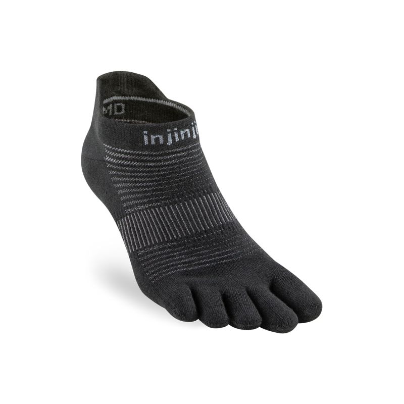 Injinji Run Original Weight No-Show 2023 Black ถุงเท้าวิ่งแบบแยกนิ้ว